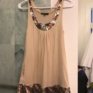 Express Gold Swing Dress